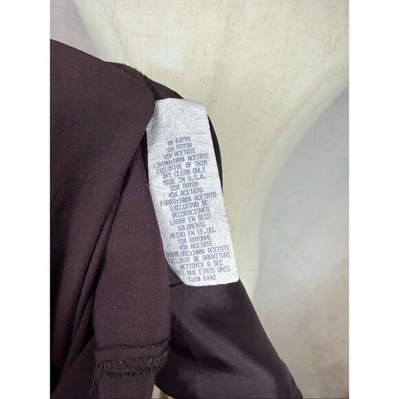 Vintage 1990s Chocolate Satin Slip Dress Minimalist Y2K Silhouette Whimsygoth - Picture 8 of 8